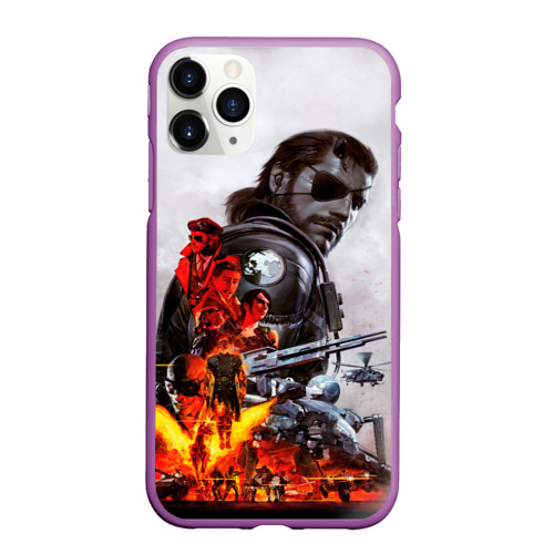 Чехол для iPhone 11 Pro Max матовый Metal Gear, цвет фиолетовый