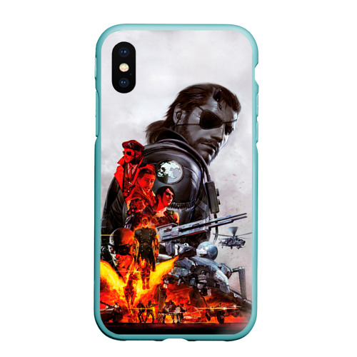 Чехол для iPhone XS Max матовый Metal Gear, цвет мятный