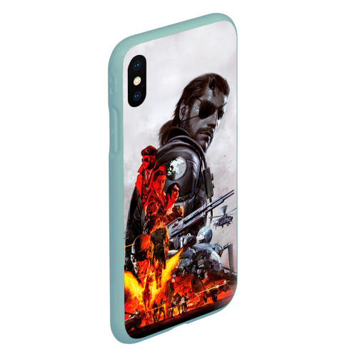 Чехол для iPhone XS Max матовый Metal Gear, цвет мятный - фото 3