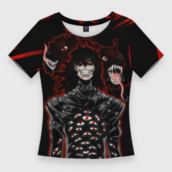 Женская футболка 3D Slim Юмико Такаги в черном Hellsing