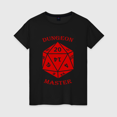 Женская футболка хлопок Dungeon Master, цвет черный