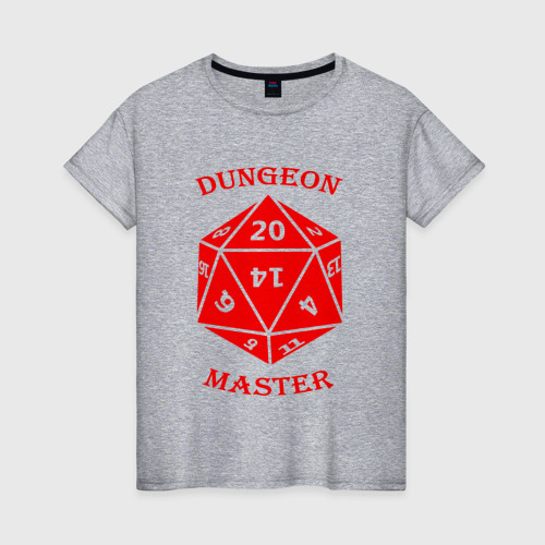 Женская футболка хлопок Dungeon Master, цвет меланж