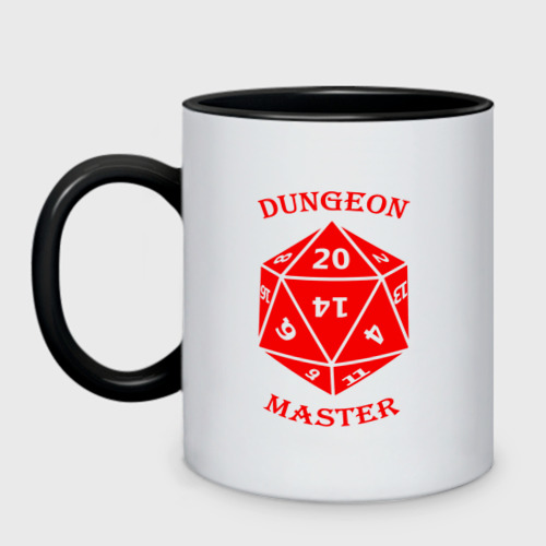 Кружка двухцветная Dungeon Master, цвет белый + черный