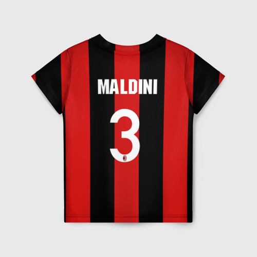 Детская футболка с принтом Мальдини, вид сзади №1
