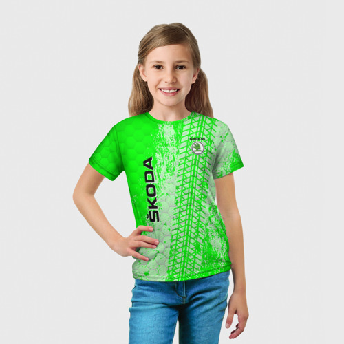 Детская футболка 3D Skoda, цвет 3D печать - фото 5