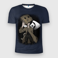 Мужская футболка 3D Slim Little Nightmares 2 mono