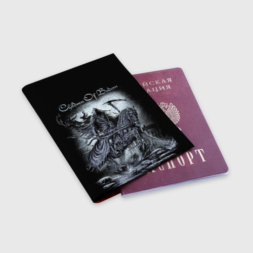 Обложка для паспорта матовая кожа Children of Bodom, цвет красный - фото 3