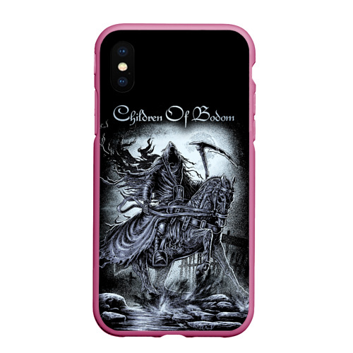 Чехол для iPhone XS Max матовый Children of Bodom, цвет малиновый