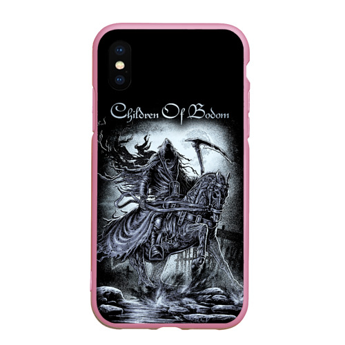 Чехол для iPhone XS Max матовый Children of Bodom, цвет розовый