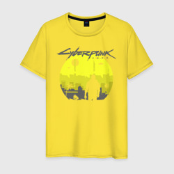 Мужская футболка хлопок Cyberpunk 2077 city