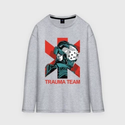 Женский лонгслив oversize хлопок TRAUMA TEAM Cyberpunk 2077