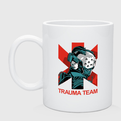 Кружка керамическая TRAUMA TEAM Cyberpunk 2077, цвет белый