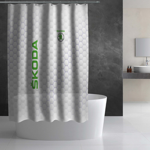 Штора 3D для ванной Skoda - фото 2