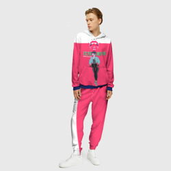 Мужской костюм с толстовкой 3D Призрак в доспехах на розовом - фото 2
