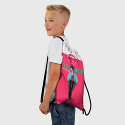 Рюкзак-мешок 3D Призрак в доспехах на розовом - фото 2