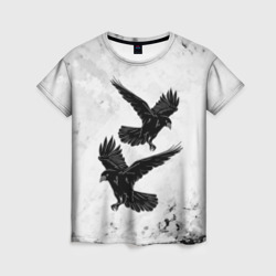 Женская футболка 3D Gothic crows