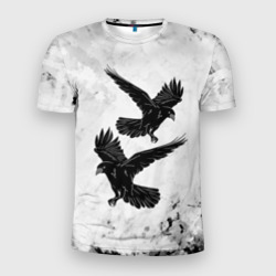 Мужская футболка 3D Slim Gothic crows