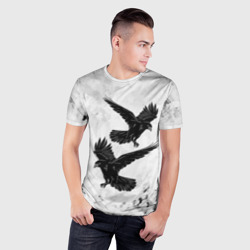 Мужская футболка 3D Slim Gothic crows - фото 2