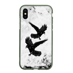 Чехол для iPhone XS Max матовый Gothic crows