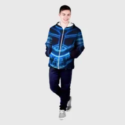 Мужская куртка 3D Неоновая броня - neon armor costume - фото 2