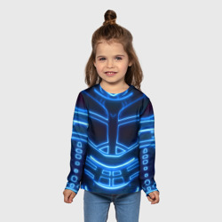 Детский лонгслив 3D Неоновая броня - neon armor costume - фото 2