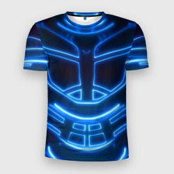 Мужская футболка 3D Slim Неоновая броня - neon armor costume