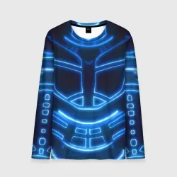 Мужской лонгслив 3D Неоновая броня - neon armor costume