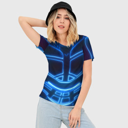 Женская футболка 3D Slim Неоновая броня - neon armor costume - фото 2