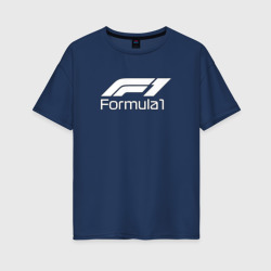 Женская футболка хлопок Oversize Формула 1