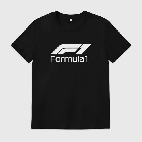 Мужская футболка хлопок с принтом Формула 1, вид спереди #2