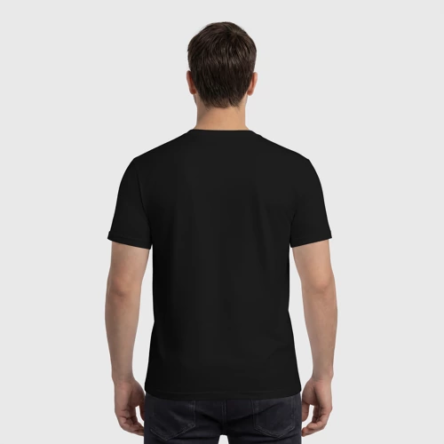 Мужская футболка хлопок с принтом Формула 1, вид сзади #2