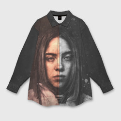 Мужская рубашка oversize 3D Билли Айлиш Billie Eilish