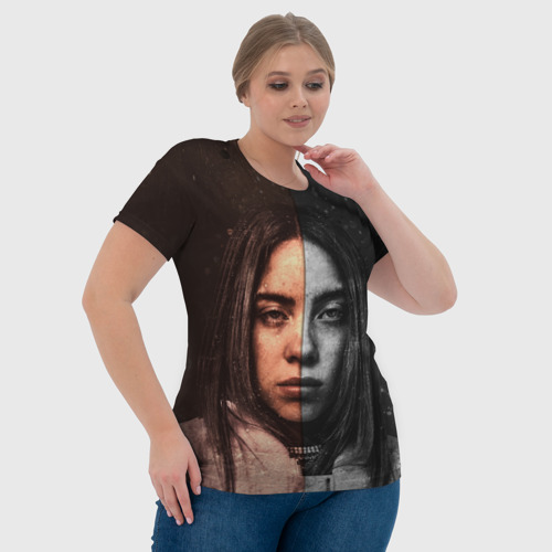 Женская футболка 3D Билли Айлиш Billie Eilish, цвет 3D печать - фото 6