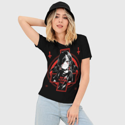 Женская футболка 3D Slim Satanic - фото 2