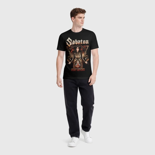 Мужская футболка 3D с принтом Sabaton, вид сбоку #3