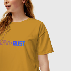 Женская футболка хлопок Oversize Valheim круче Rust - фото 2