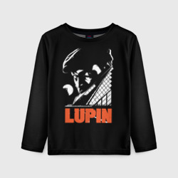 Детский лонгслив 3D Сериал Lupin на черном фоне