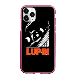 Чехол для iPhone 11 Pro Max матовый Сериал Lupin на черном фоне