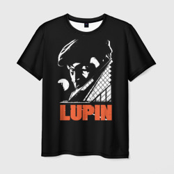 Сериал Lupin на черном фоне – Футболка с принтом купить со скидкой в -26%