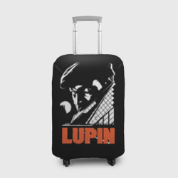 Чехол для чемодана 3D Сериал Lupin на черном фоне