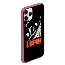Чехол для iPhone 11 Pro Max матовый Сериал Lupin на черном фоне - фото 2