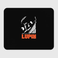 Прямоугольный коврик для мышки Сериал Lupin на черном фоне