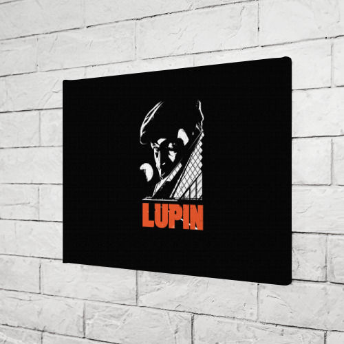 Холст прямоугольный Сериал Lupin на черном фоне, цвет 3D печать - фото 3