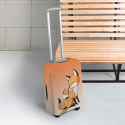 Чехол для чемодана 3D Лис и лисенок - фото 2