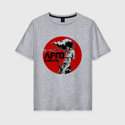 Женская футболка хлопок Oversize Afrosamurai