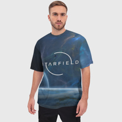 Мужская футболка oversize 3D Starfield - фото 2