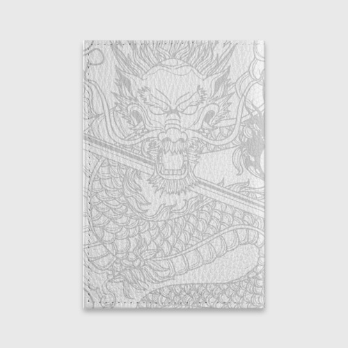 Обложка для паспорта матовая кожа Дракон dragon, цвет оранжевый - фото 2