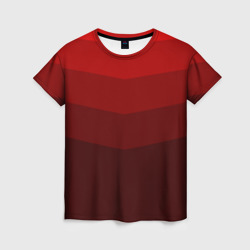 Женская футболка 3D Красный Градиент