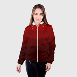 Женская куртка 3D Красный Градиент - фото 2