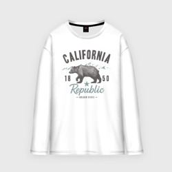 Мужской лонгслив oversize хлопок California   Usa